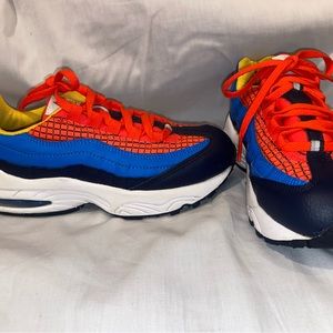 Nike air max 95 : Spider-Man BlueYellowOrange Size 1Y Kids